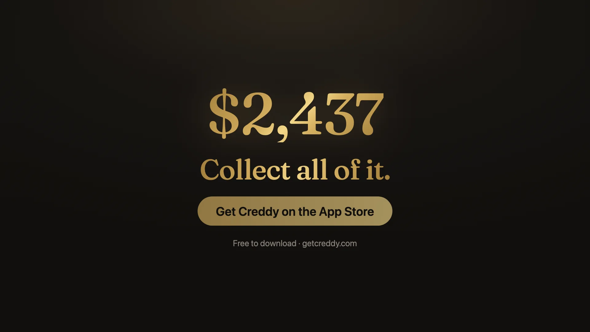Creddy app showing tracked credit card benefits