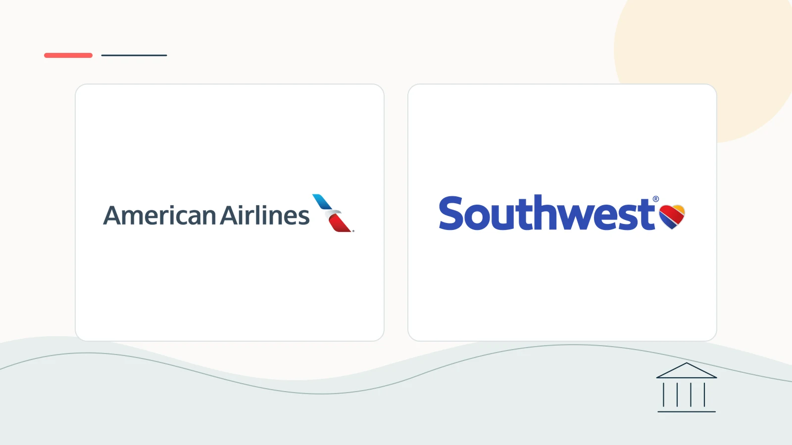 American Airlines and Southwest Airlines brand imagery in a clean editorial composition.