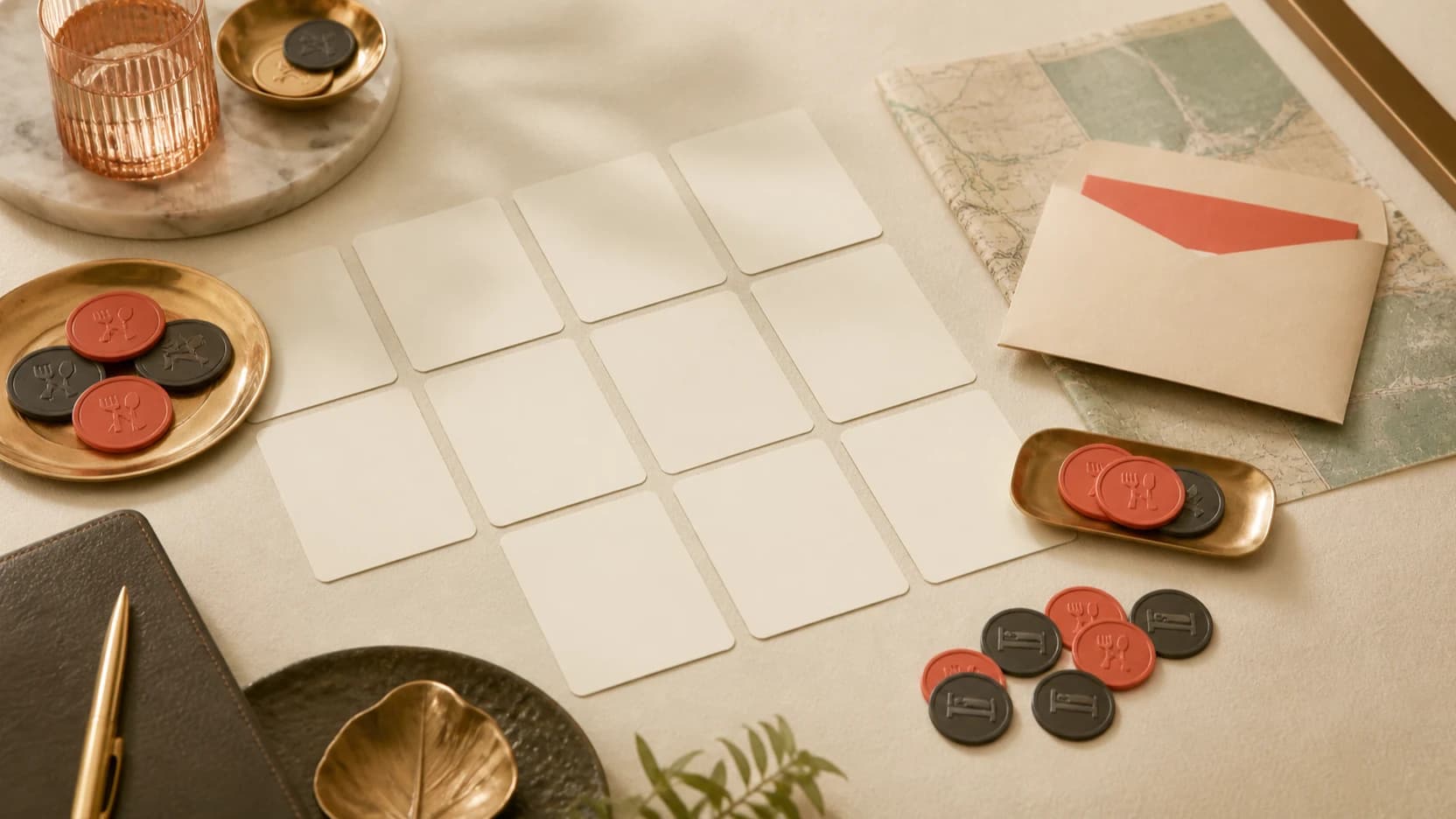 Blank tracking materials for reviewing Amex Gold travel and dining benefits