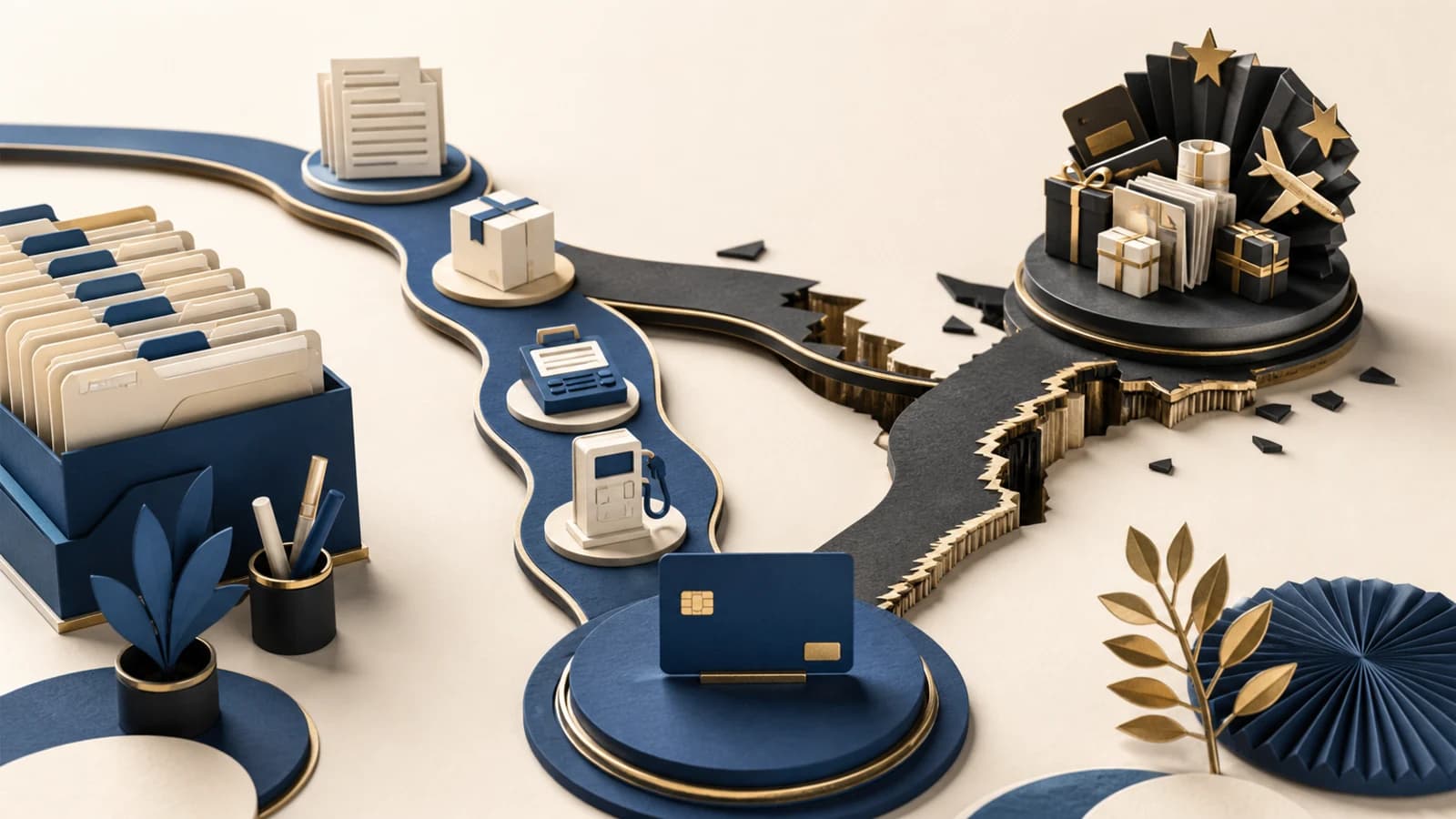 A safe business spending path contrasted with an unnecessary spending detour