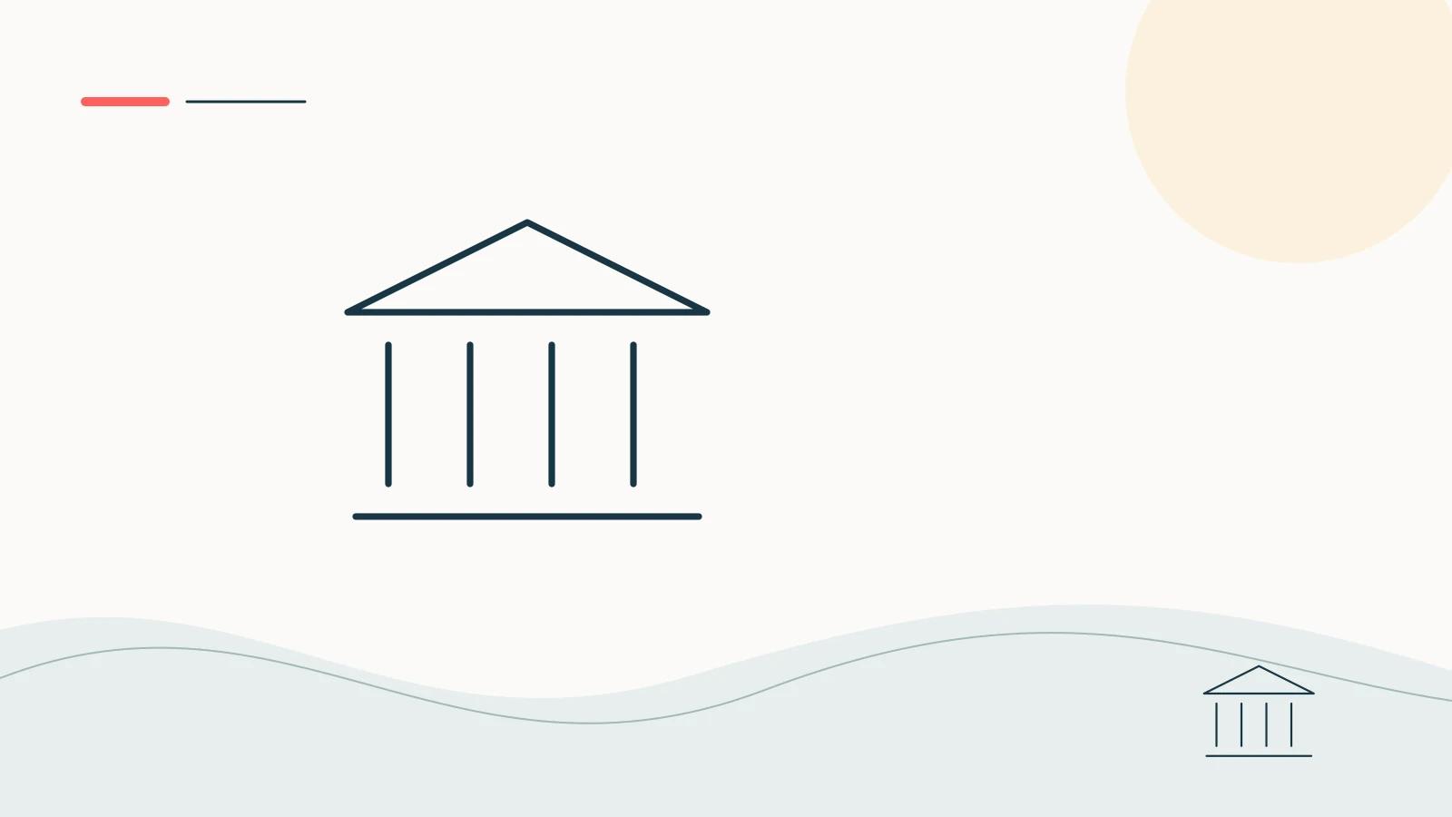 Bank-building line illustration beside card purchase eligibility guidance