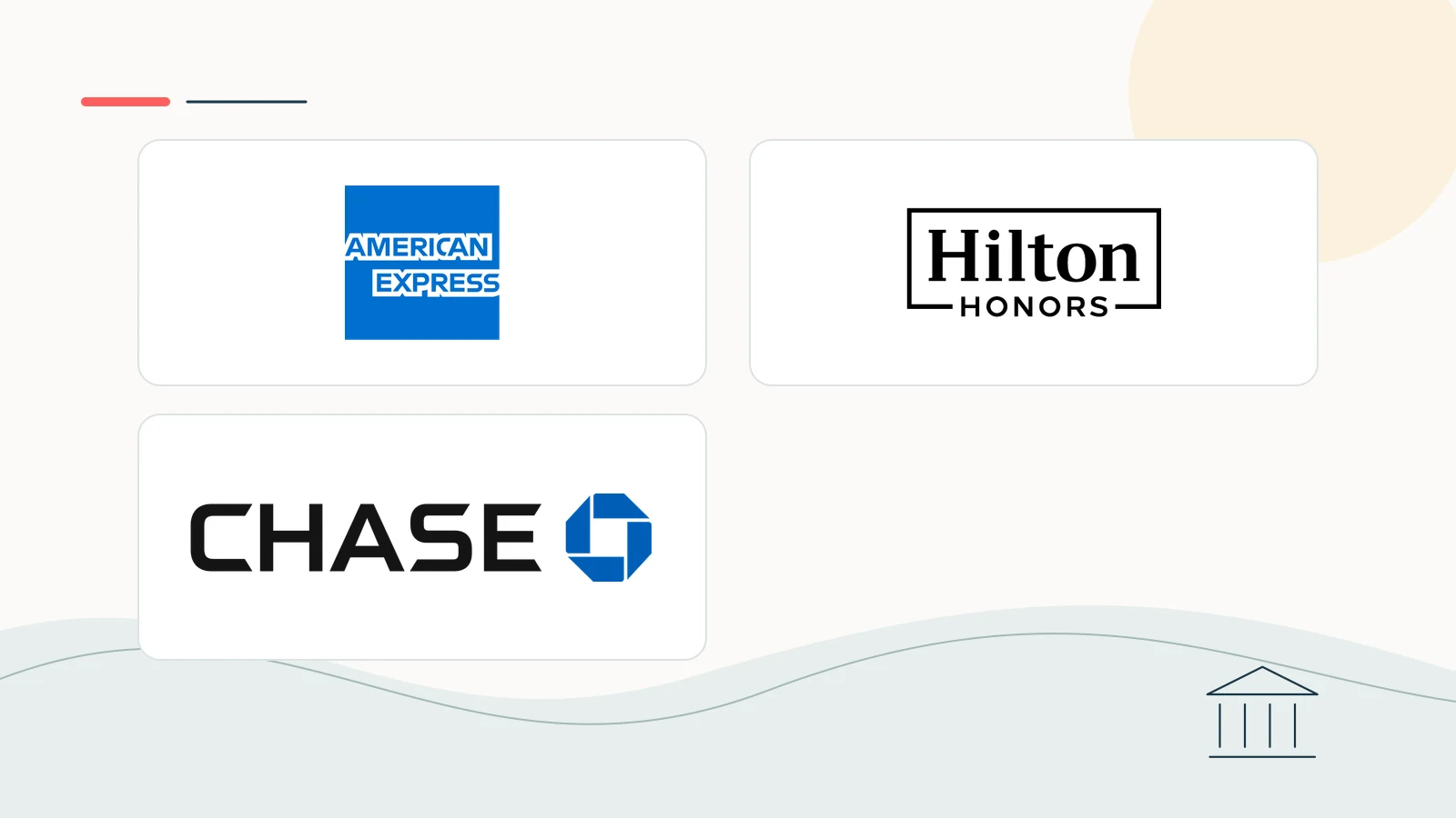American Express and Hilton Honors and Chase brand imagery in a clean editorial composition.