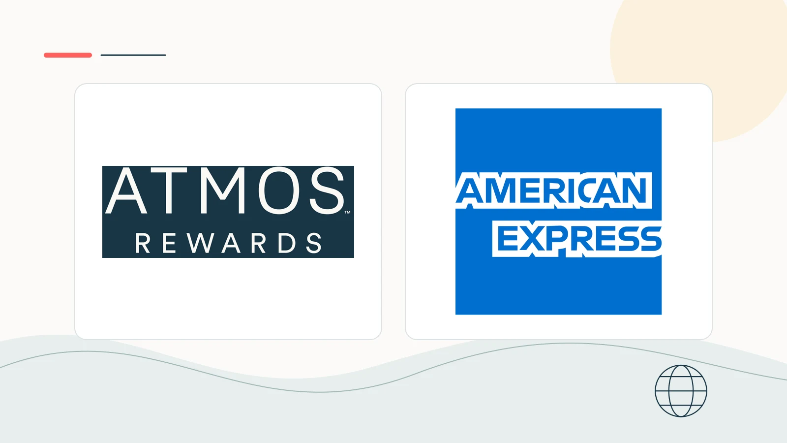Atmos Rewards and American Express brand imagery in a clean editorial composition.