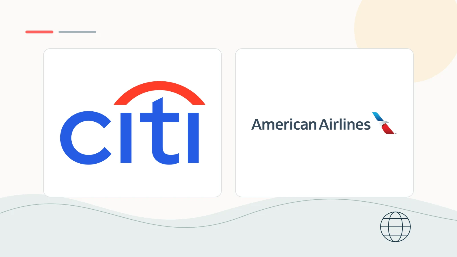 Citi and American Airlines brand imagery in a clean editorial composition.