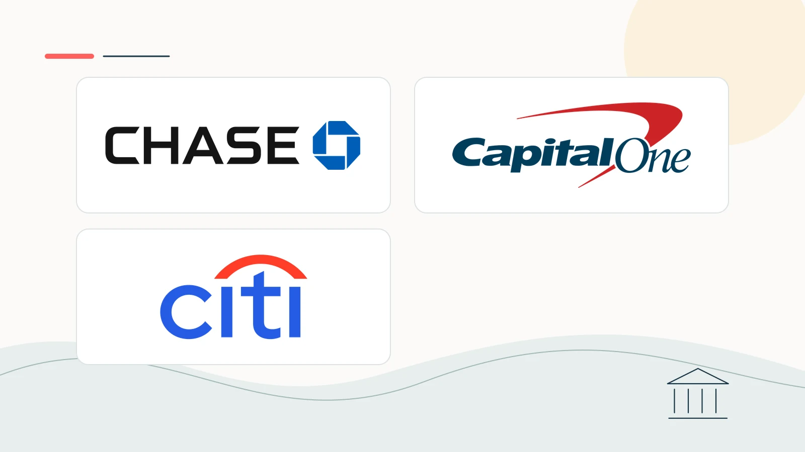 Chase and Capital One and Citi brand imagery in a clean editorial composition.